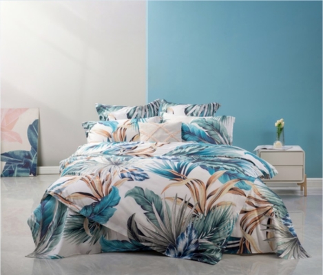 Ensemble de couverture de couette en coton imprimé numérique Twin XL