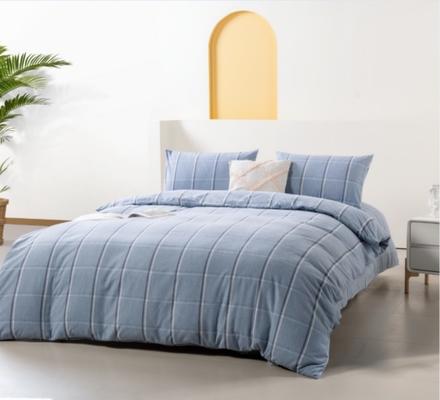 OEM Couvertures de couette jumelles King Couvertures de couette de taille complète bleu polyester mélangé en flanelle