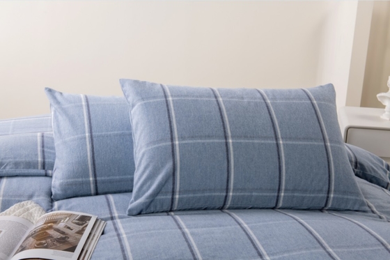 OEM Couvertures de couette jumelles King Couvertures de couette de taille complète bleu polyester mélangé en flanelle