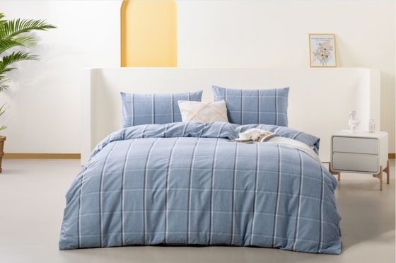 OEM Couvertures de couette jumelles King Couvertures de couette de taille complète bleu polyester mélangé en flanelle