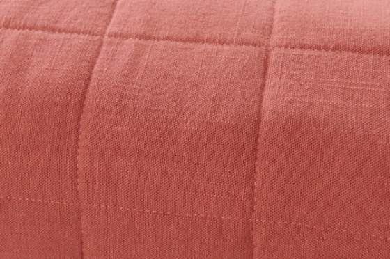 OEM Rayon Linen Quilt Set Solid Sustainable Brûlé Orange Quilt Série
