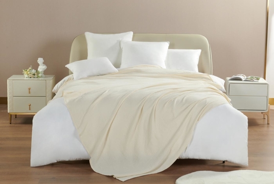 Couvertures de muslin beige Oeko Tex pour adultes