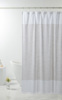 Rideau de douche en polyester 72X72&quot; Rideau de douche en coton blanc