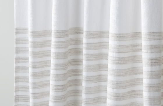 Rideau de douche en polyester 72X72&quot; Rideau de douche en coton blanc