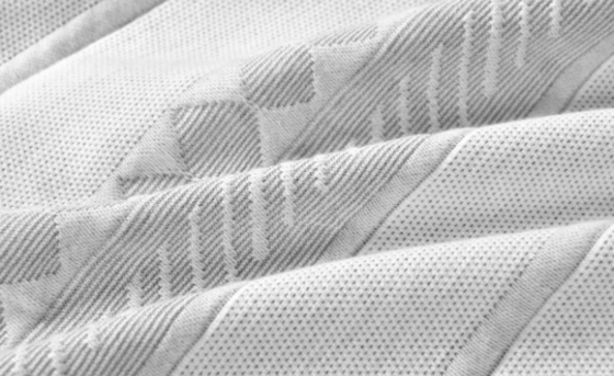 Rideau de douche en polyester coton jacquard Rideau de douche gris rayé