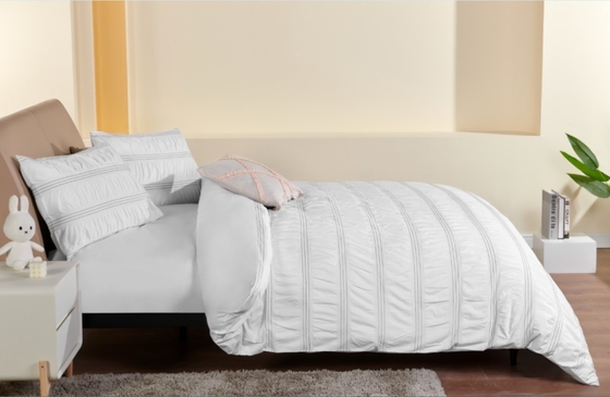 La couverture de couette en coton recyclé en polyester