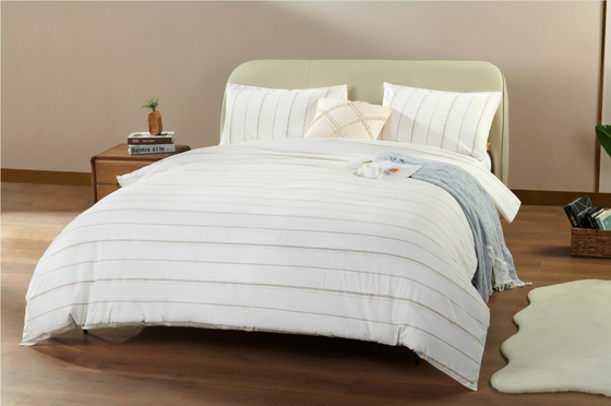 Couverture de couette écologique blanche respirante Queen Couverture de couette plus douce