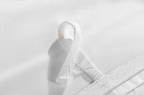 Couverture de couette brodée en coton blanche durable