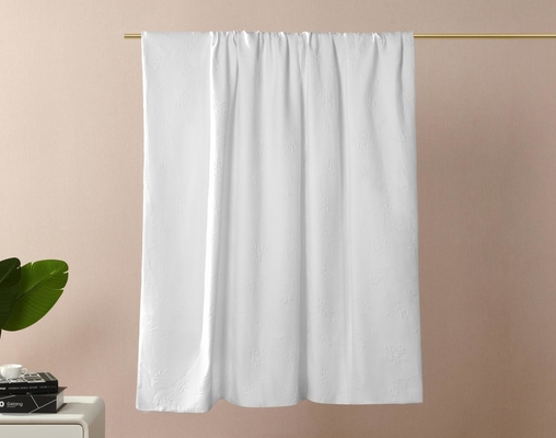 100% de coton Jacquard Couette ensemble Confortable Blanc Jacquard Couverture ensemble