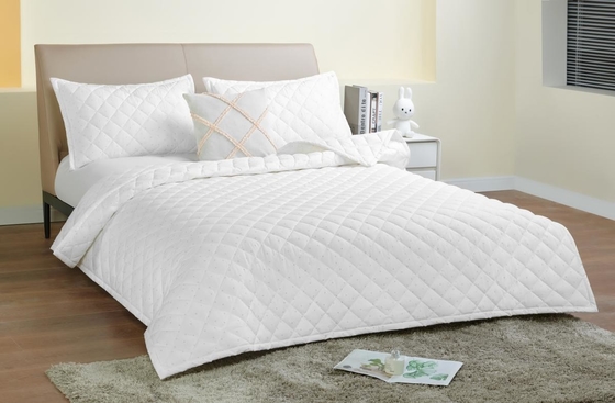 Couverture de couette en coton blanc imprimé
