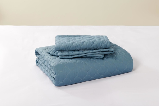 100% de coton bleu Couverture de taille royale
