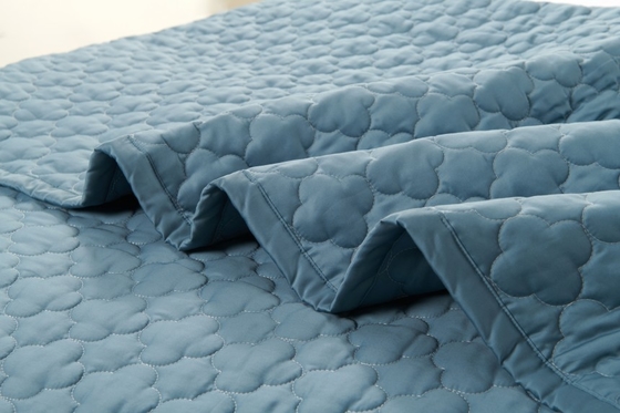 100% de coton bleu Couverture de taille royale