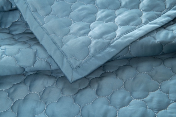 100% de coton bleu Couverture de taille royale