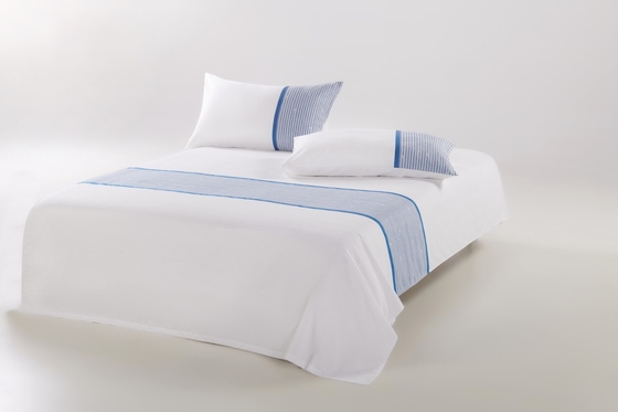 60 coton 40 feuilles de polyester Blanc poly coton feuille de lit de l' hôtel