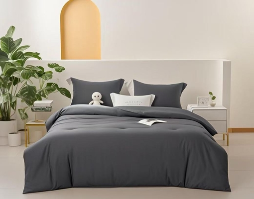 OEM Tencel Lyocell Comforter Set Gris foncé Confortable jumeaux Comforter Sets