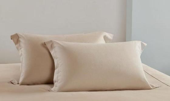 Housse de couette en lin Tencel, format Queen, marron clair, confortable