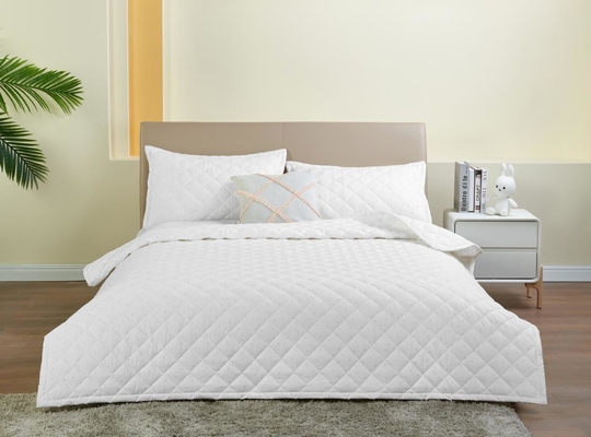 Couverture de couette en coton blanc imprimé